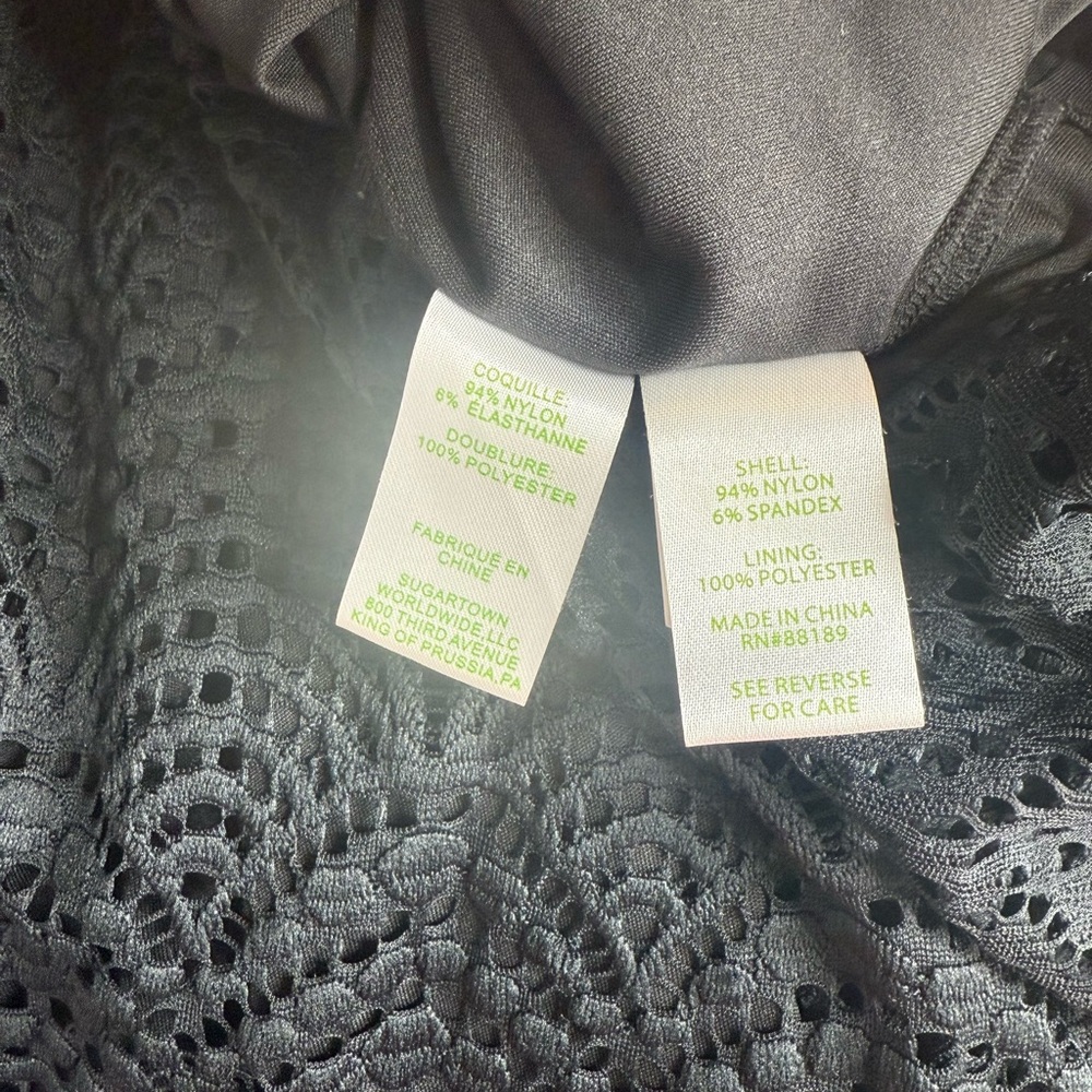 Lilly Pulitzer Jade Dress Black Scalloped Shell Lace W1527 Sz 8 - Picture 11 of 11